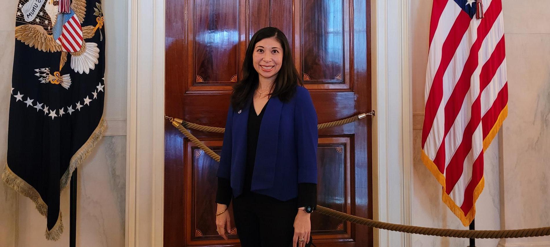 Romana Lee Akiyama at the White House in March for a Women's History Month event